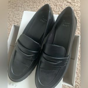 Black loafers